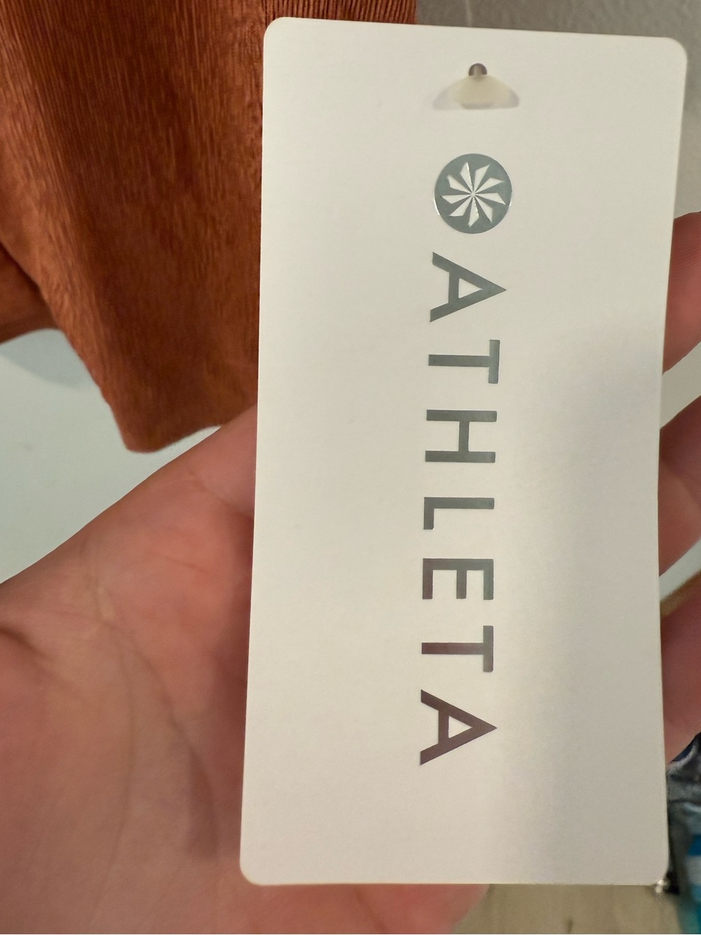 Athleta Rust Cropped Button-Up Top - Picture 5 of 6